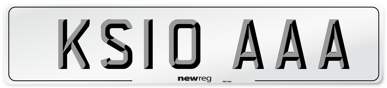 KS10 AAA Number Plate from New Reg
